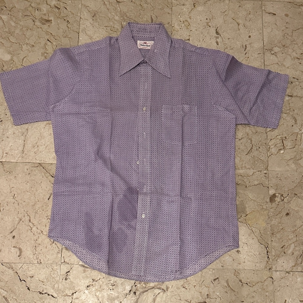 Vintage Purple Print Men's Shirt
